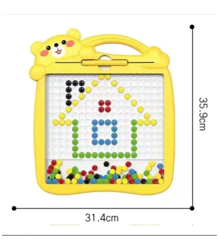 Tablero de Dibujo con Puntero Magnetico Marco amarillo