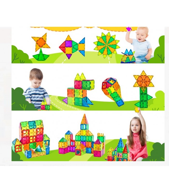 Bloques Magnéticos Coloridos 100pcs