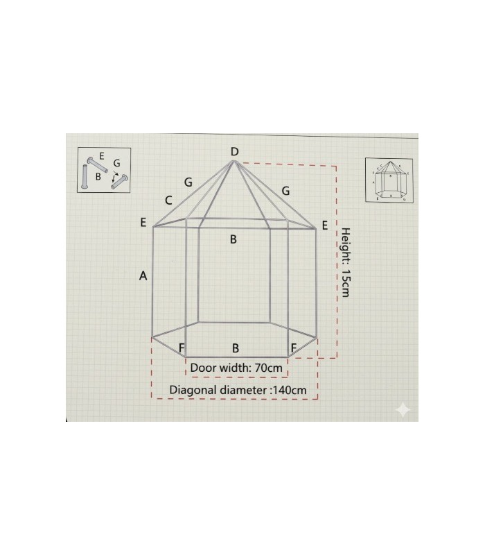 Carpa Castillo Princesa Con Luces Modelo Tul