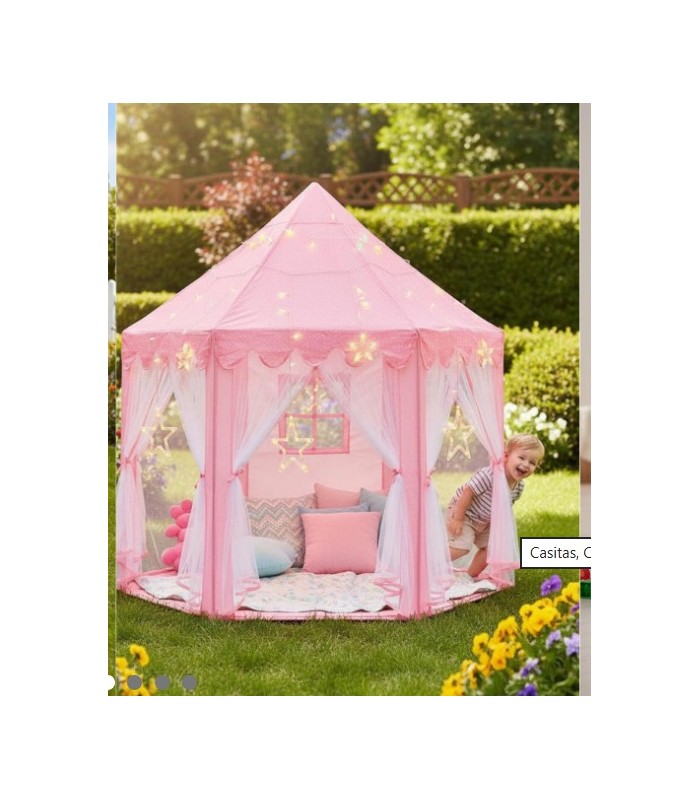 Carpa Castillo Princesa Con Luces Modelo Tul