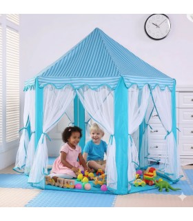 Carpa Castillo armable modelo Princesa tul - Turquesa