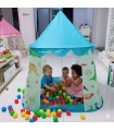 Carpa Casita Armable Estampado Dinosaurio - Celeste