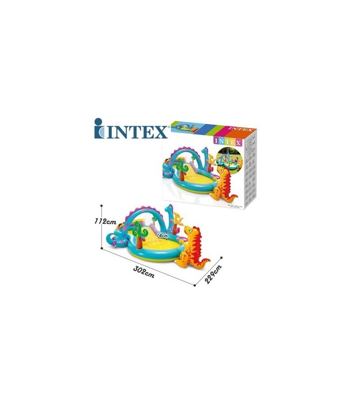Intex - Piscina Inflable con centro de juegos Dinoland 332x229x112 cm