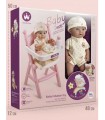 Muñeca funcional con silla de alimentación