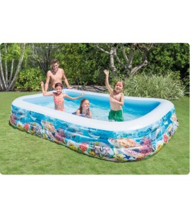 piscina inflable  peces intex 305 cm x 183 cm x 56 cm.