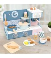 Juego de Cocina con Cafetera de Madera