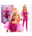 Muñeca Barbie Deluxe Cabello Rubio Y Conjunto Rosa