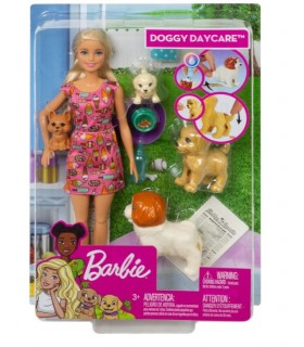 Muñeca Barbie Doggy Daycare y mascotas