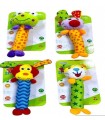 PACK X 4  Sonajas Peluche Animales Tela Estimulación Bebés