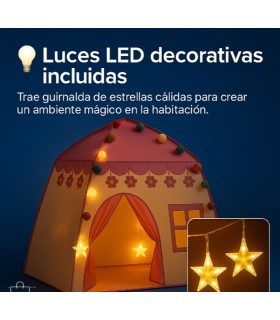 Carpa Casita Con Flores con luces