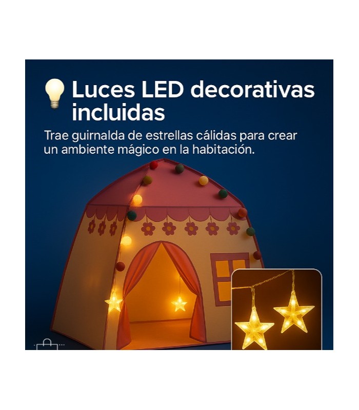 Carpa Casita Con Flores con luces