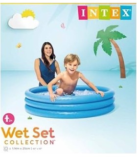 INTEX 45" Inflatable Crystal Blue Pool