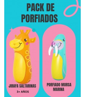 Porfiado Inflable Morsa Marina y la Jirafa Saltarinas
