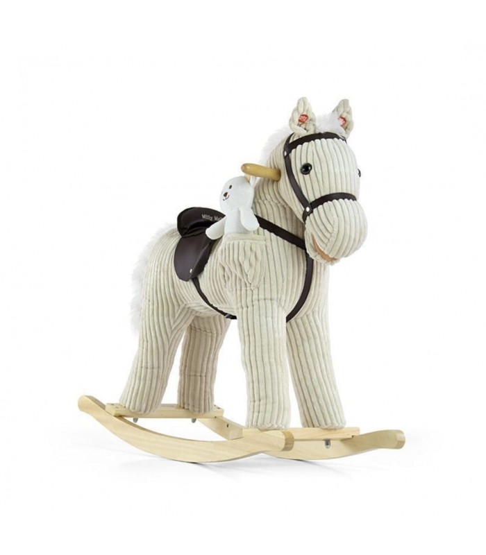 Caballo balancin mecedor color crema soporta 50 kg