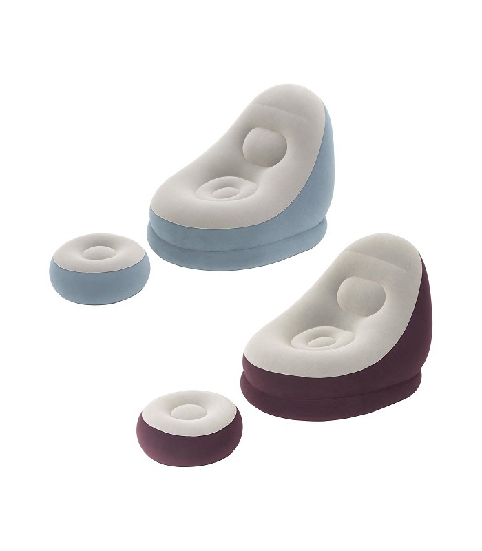 Bestway - Sofá Sillón Inflable con Posa Pies Puff Inflable