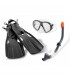 INTEX - Snorkel set de buceo Reef Rider tamaño pie de las aletas: 41 al 45